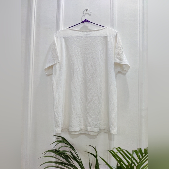 Karen Scott White Short Sleeve Shirt Medium - Picture 6 of 6